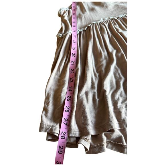 POL Babydoll Pink Mauve Tunic Tank Top Lace Trim Taupe Flowy Sleeveless M - Picture 6 of 6